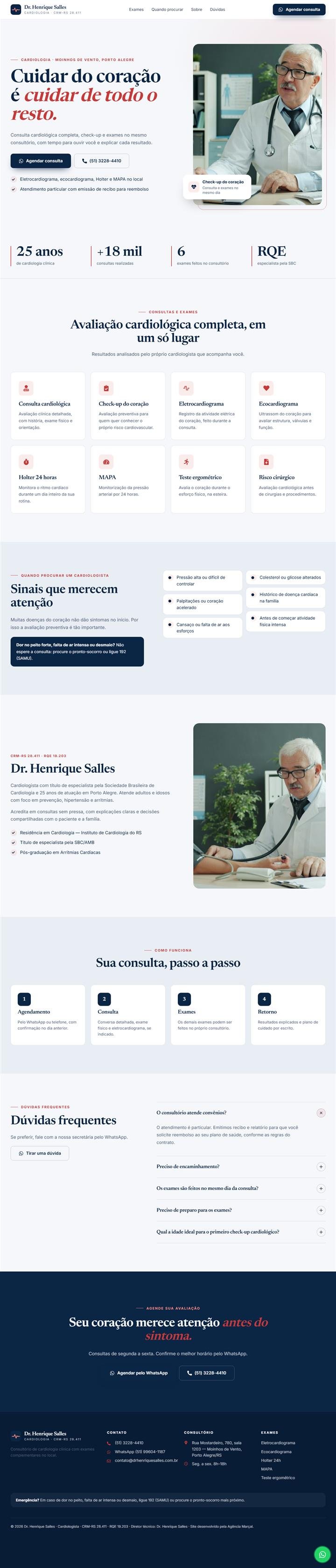 Página Dr. Henrique Salles — Cardiologista