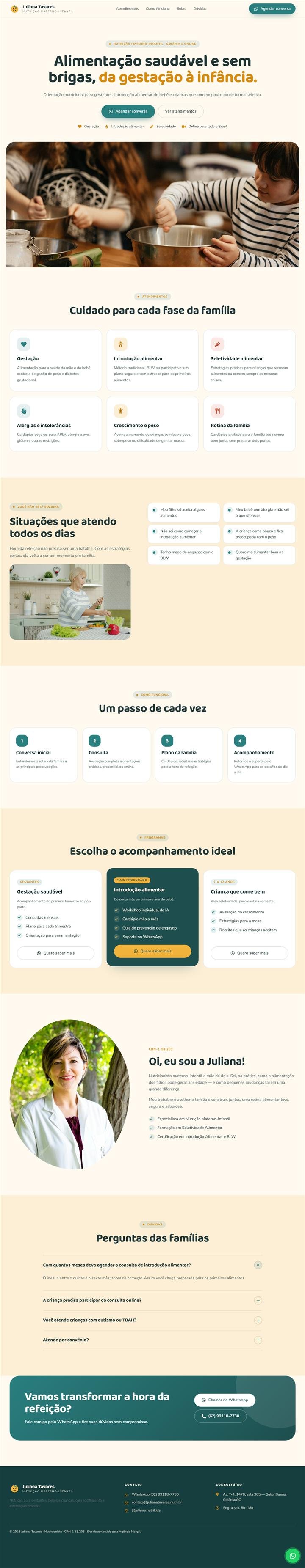 Página Juliana Tavares — Nutrição Materno-Infantil