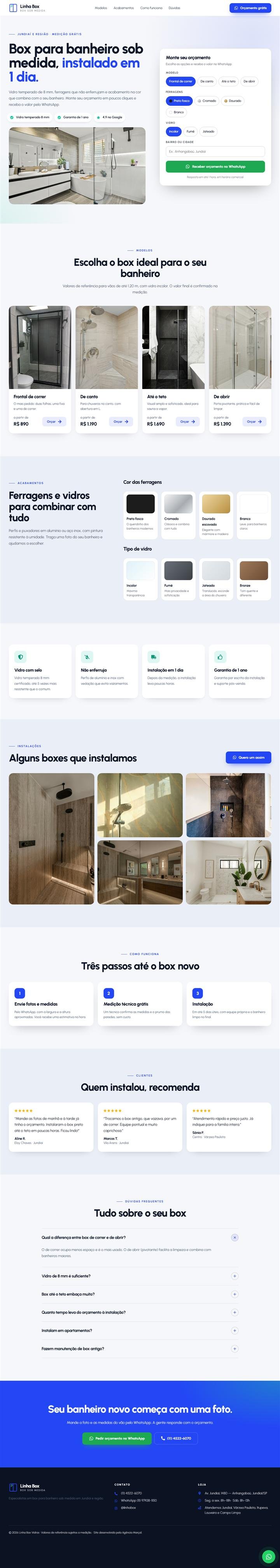 Página Linha Box — Box para banheiro